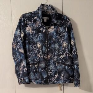 Christopher & Banks Blue and White Floral Jacket